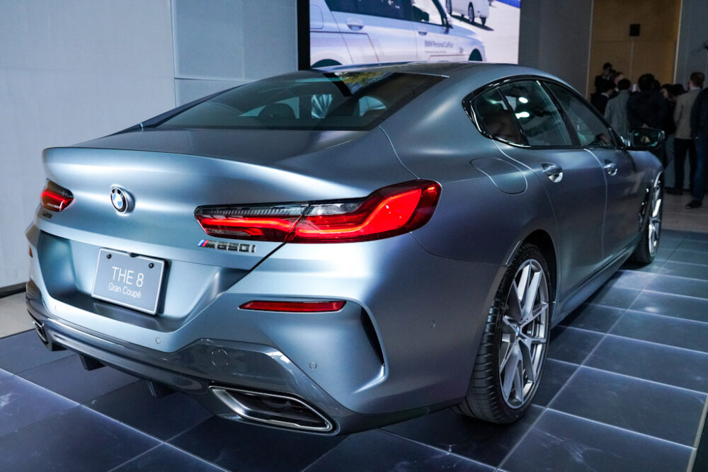 新型BMW 850i グラン クーペのリアからのデザイン