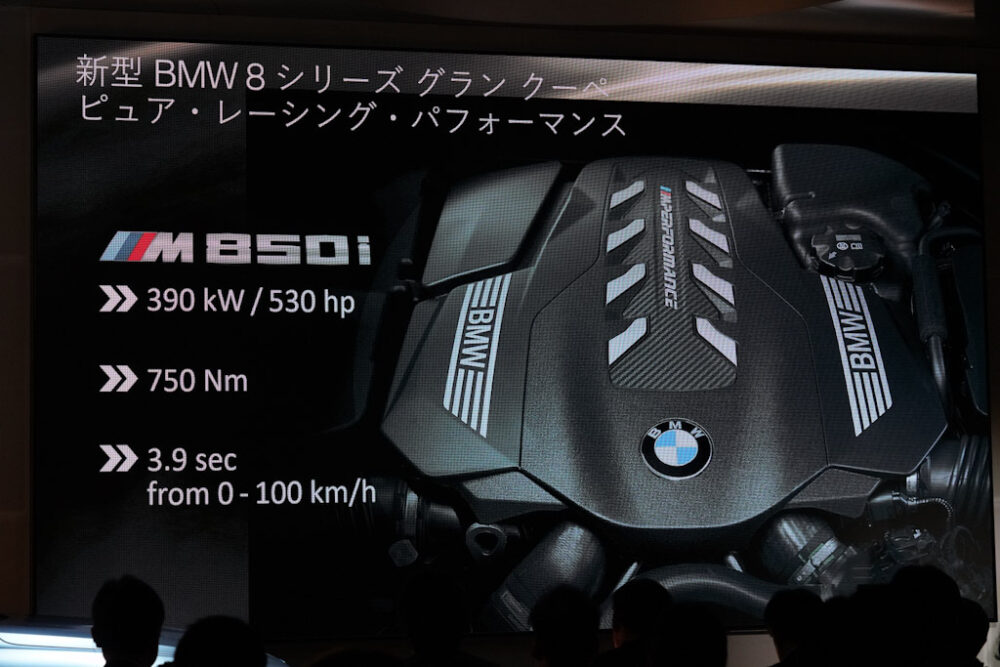 M850 iの最高出力380ps、750kgf・m。0-100km加速は3.9秒。