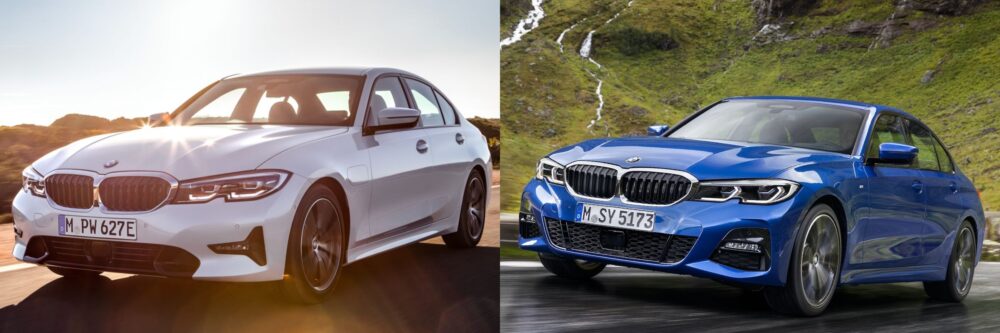 左は「330e M Sport」右は「320i M Sport」