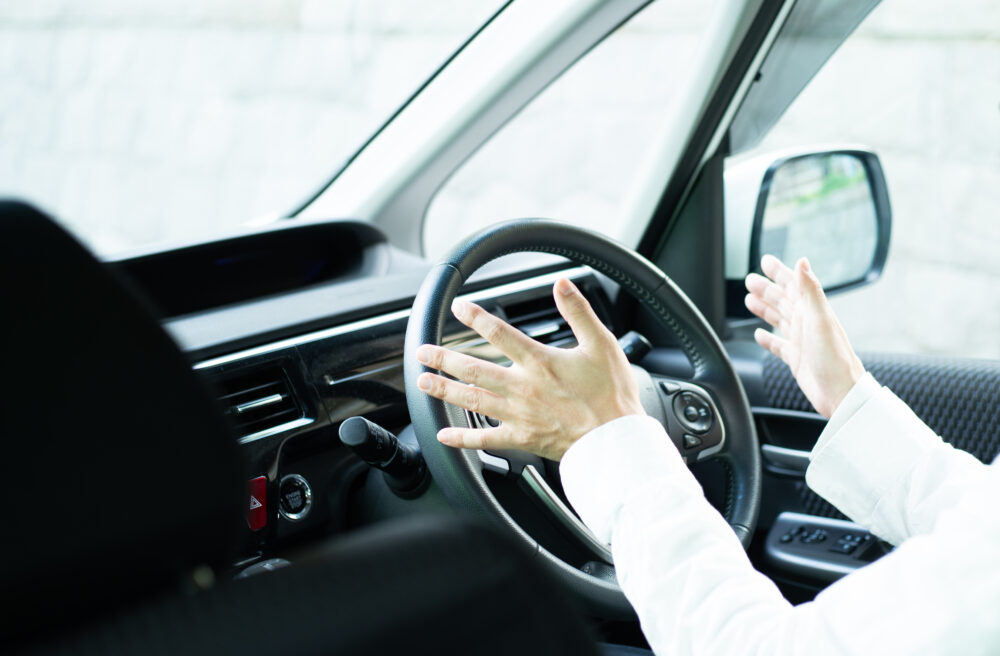自動運転をしてもらう人の手