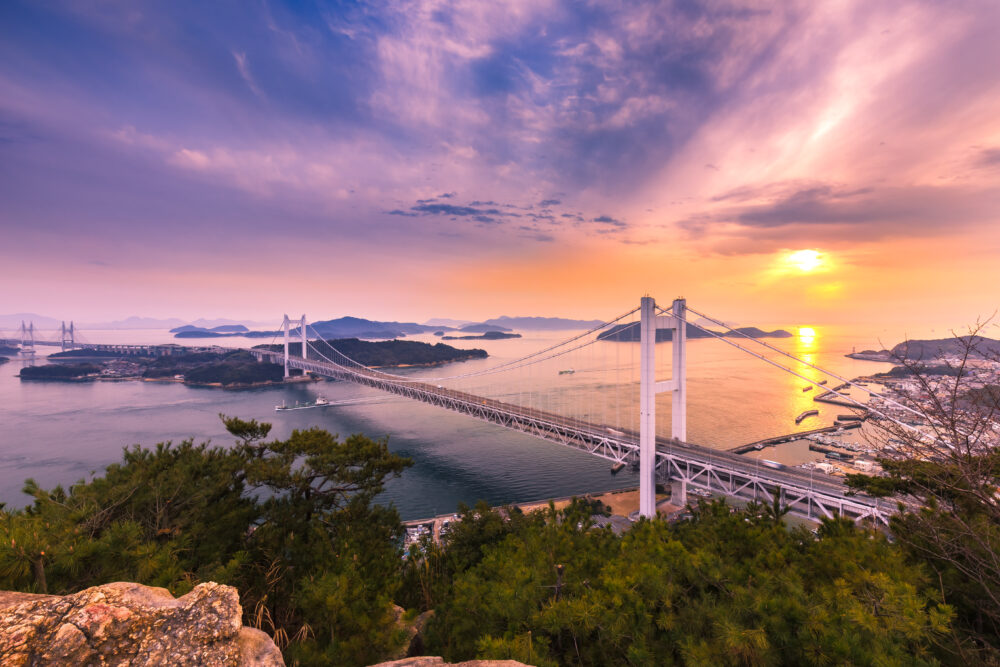 瀬戸大橋の夕景