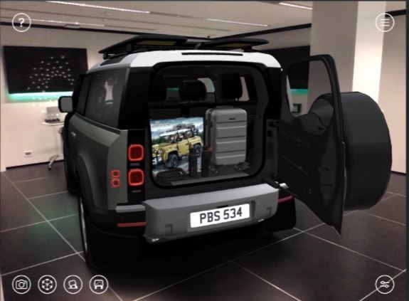 Land Rover Defender AR プレイ画面