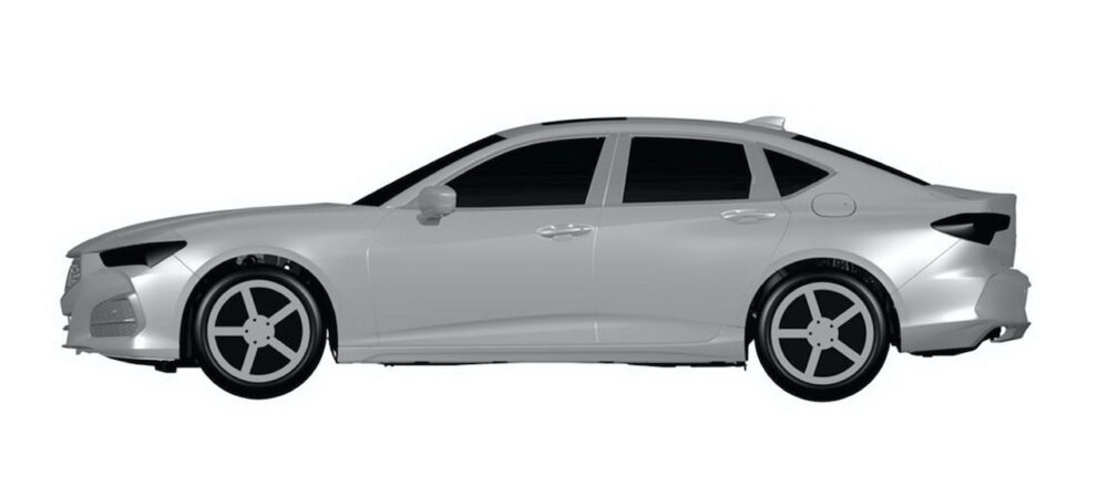 次期新型アキュラ TLX リークされた特許画像
ボディサイド
