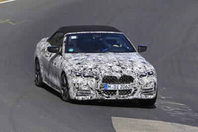 次期新型BMW 4シリーズ カブリオレ、ニュルで高速テスト走行をスクープ!