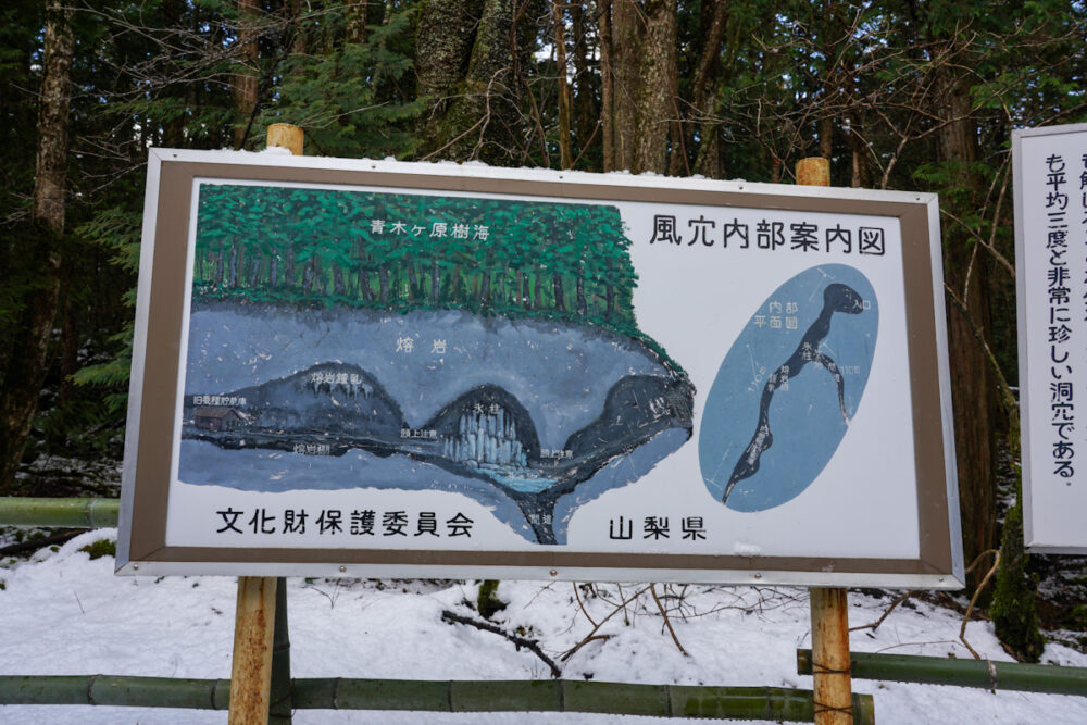 富岳風穴内部案内図