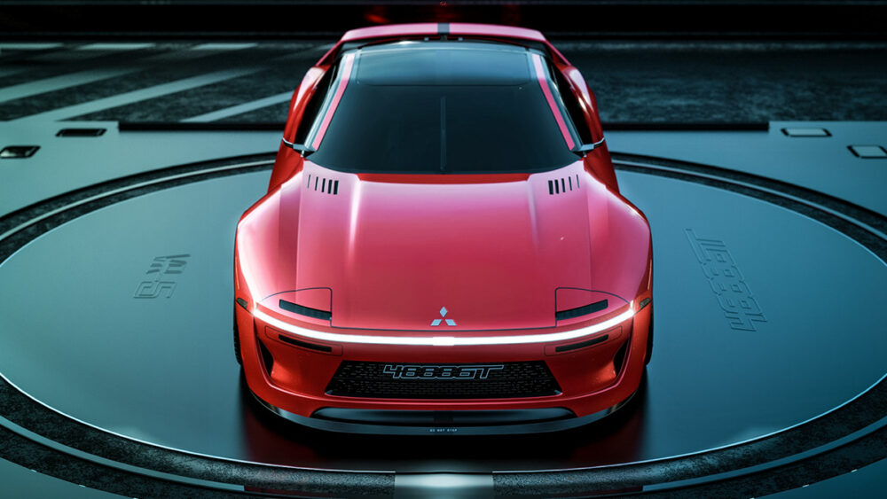 復活新型三菱 4000GT デザイン予想CG 赤
フロント