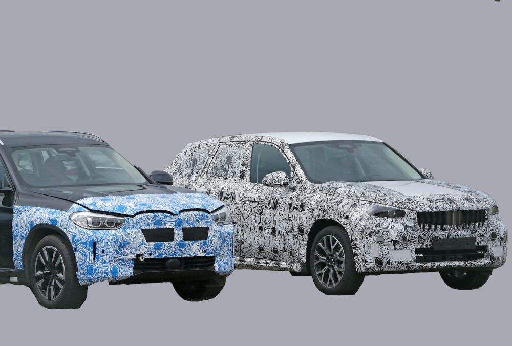 次期新型BMW X1 プロトタイプ スパイショット と現行モデル
フロント