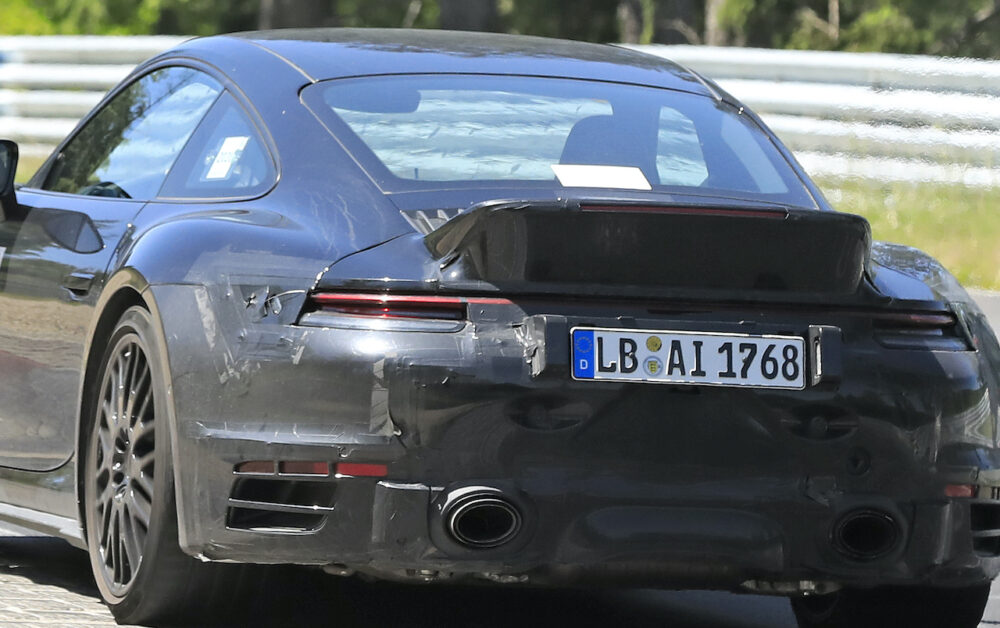 新型ポルシェ 911 ターボ スポーツクラシック プロトタイプ スパイショット
リア拡大