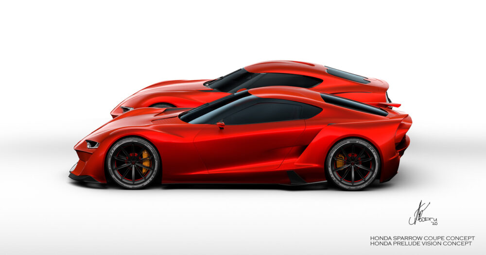 ホンダ プレリュード 復活新型 予想CG
ボディサイド
