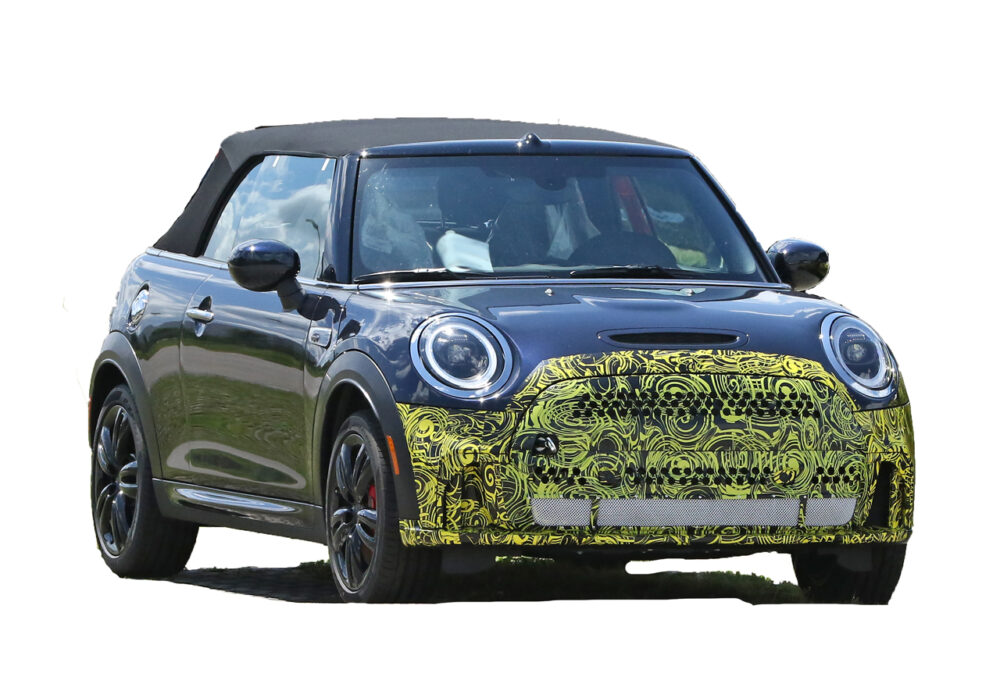 改良新型MINI ジョン・クーパー・ワークス(JCW)コンバーチブル プロトタイプ スパイショット
