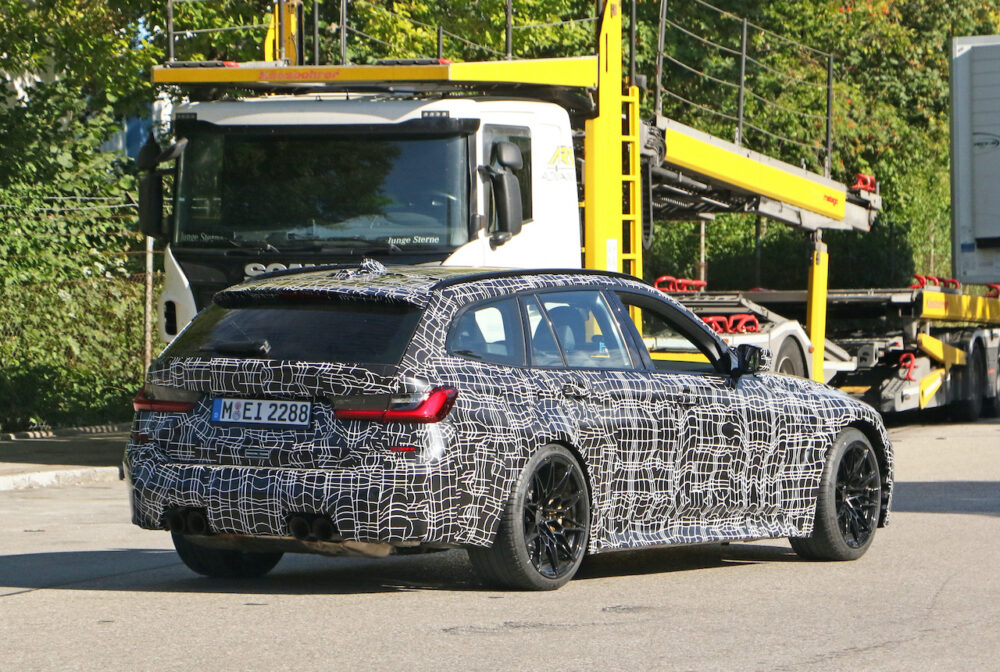 新型BMW M3ツーリング プロトタイプ スパイショット
リアサイド