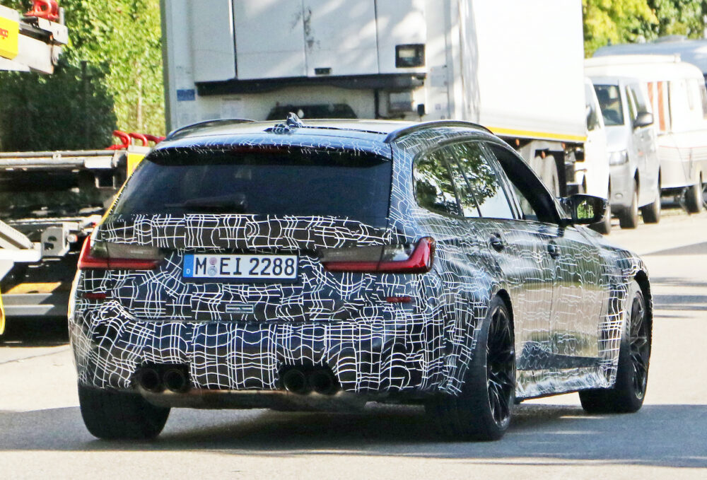 新型BMW M3ツーリング プロトタイプ スパイショット
リア