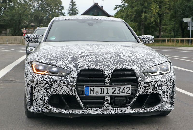 次期新型 BMW M3 プロトタイプ スパイショット フロント