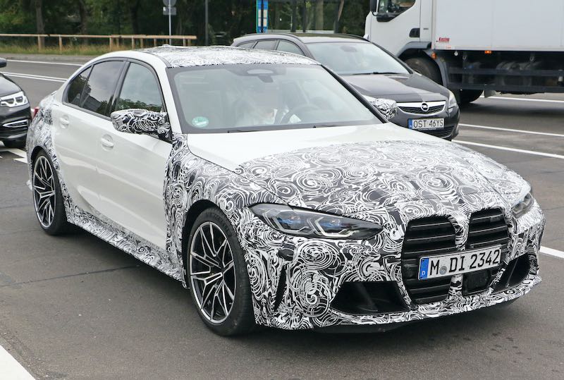 次期新型 BMW M3 プロトタイプ スパイショット フロントサイド