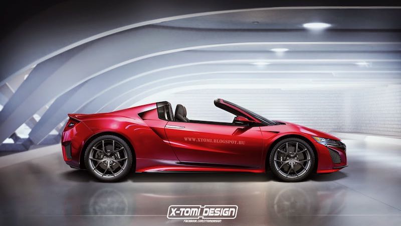 ホンダ Nsx タイプr スパイダーがデビューか 新型オープンカーのデザイン予想cgを入手 エンタメウィーク
