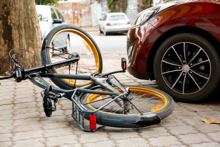 車 の 側面 に 自転車