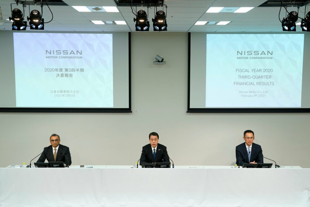 日産自動車の2020年度第3四半期決算の様子