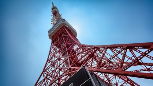 東京タワー 見上げる