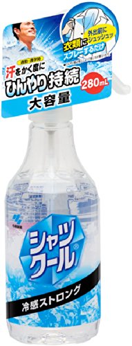 夏の車中泊の暑さ対策グッズ:シャツクール 冷感ストロング大容量 280ml