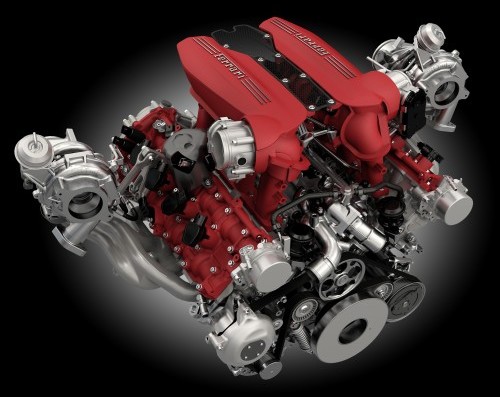 フェラーリ 488GTB V8エンジン
