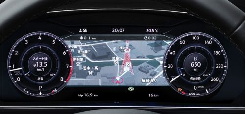 フォルクスワーゲン ゴルフ オールトラック TSI 4MOTION デジタルメータークラスター“Active Info Display”