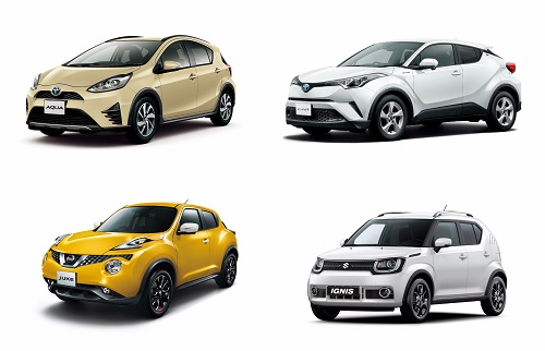 トヨタ アクア トヨタ C-HR 日産 ジューク スズキ イグニス