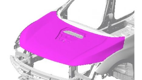 新型シビックタイプR ボンネット