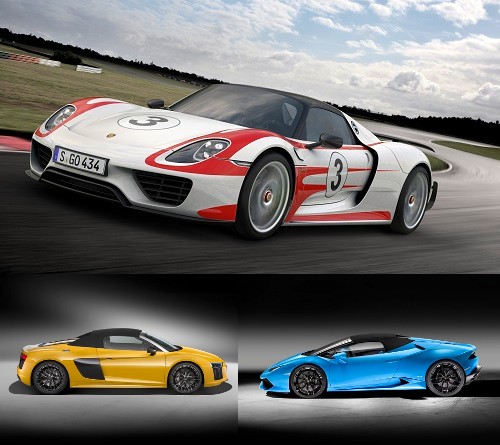 918スパイダー アウディ R8 スパイダー ランボルギーニ ウラカン スパイダー
