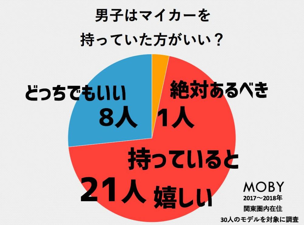 男子はマイカーを持つべき!? アンケート調査の結果