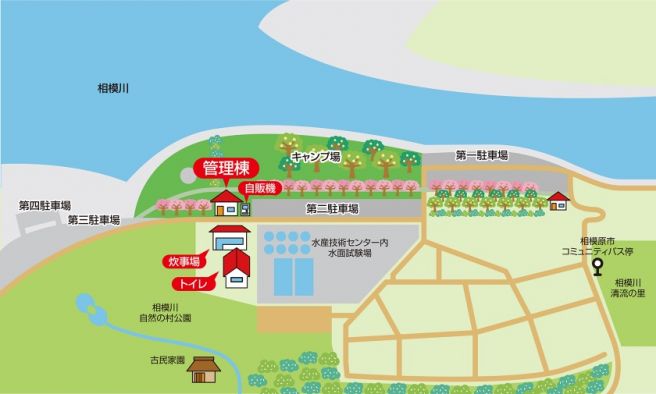 上大島キャンプ場 マップ